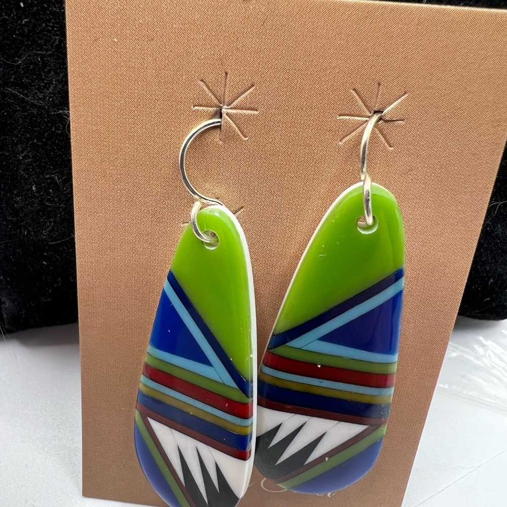 Colorful Geometric Drop Earrings